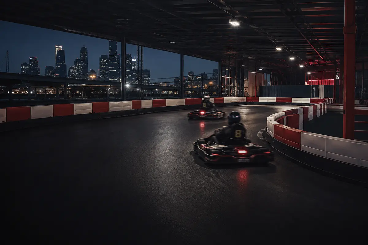 Go-kart racing in Houston
